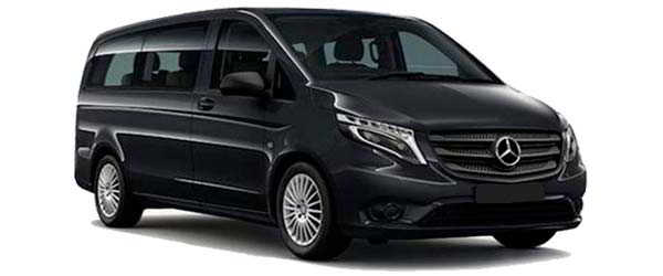 Traslado desde aeropuerto de Valencia en Taxi Minivan Mercedes Vito VTC 8 pasajeros